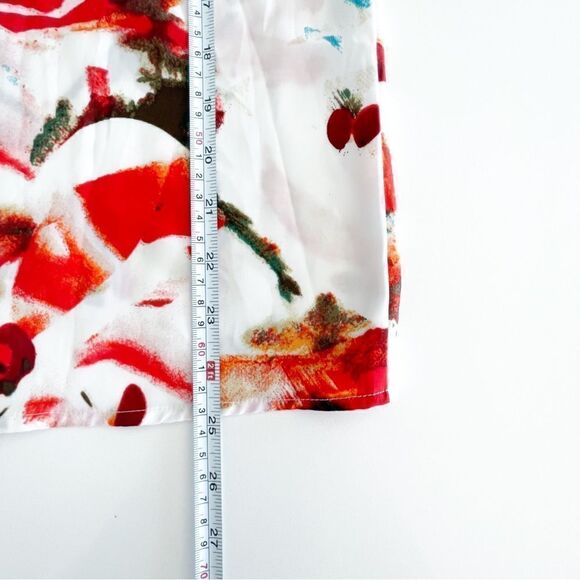 BB Dakota Floral Sleeveless Button Up Blouse Pleated High-Low Hem Women's S - Picture 7 of 8